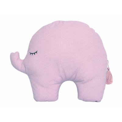 Schmusekissen Elefant rosa Baumwolle